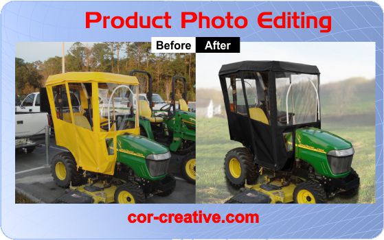 Product Photo Editing for tractor cover
